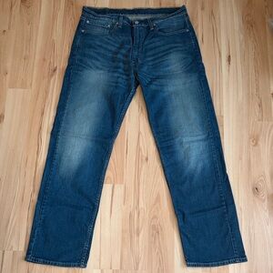 Levi's 505 Men's Straight Leg Jeans - Dark Blue Wash